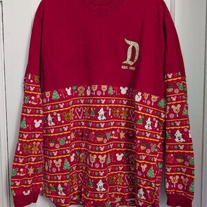 Disneyland Spirit Jersey - Christmas 2019 - Sparkly Bubble Lettering - Size L